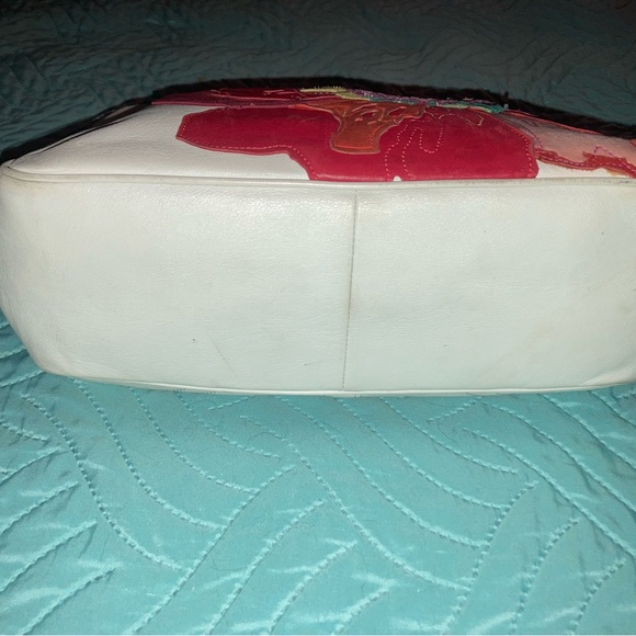 Coach Poppies for Peace White Bag with Multicolor Floral Design/LE/retired - Picture 2 of 16